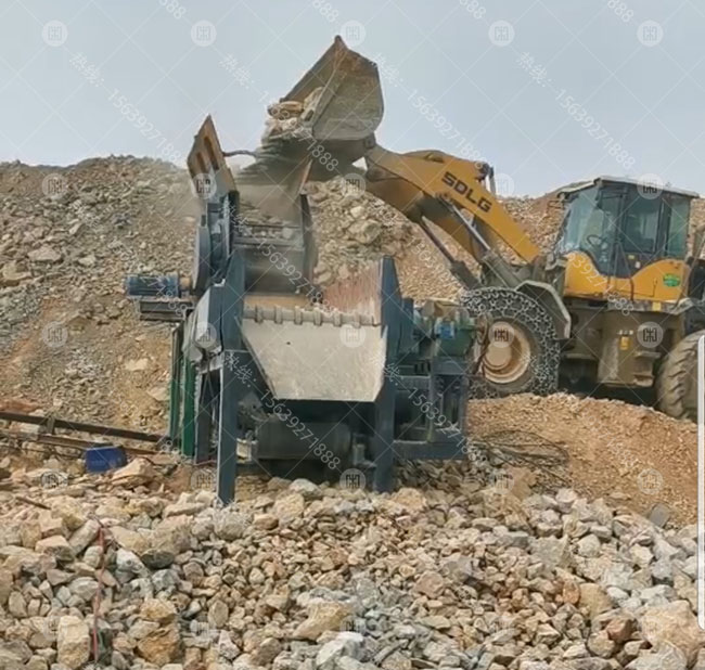 中厚泥石分離機,土石分離機客戶現場